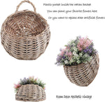 Faux Flowers in Woven Basket