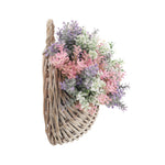 Faux Flowers in Woven Basket